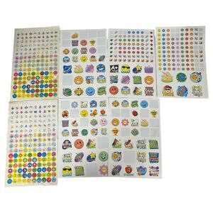 Vintage Teacher 90s Sticker Sheets Lot of 7